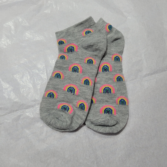 Rainbows Graphic Print Design No Show Ankle Socks Colorful Pride Fashion Fun - Picture 6 of 11